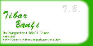 tibor banfi business card